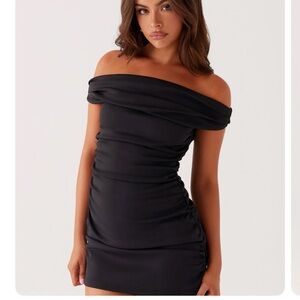 Peppermayo Black Strapless Mini Dress